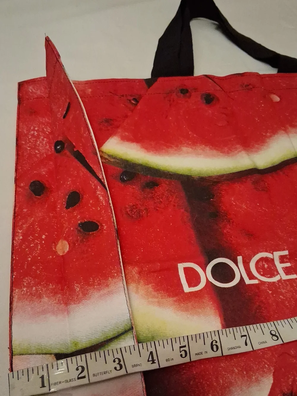 Rear DOLCE & GABBANA Red Oversized Tote Bag - Watermelon Print- NWOT